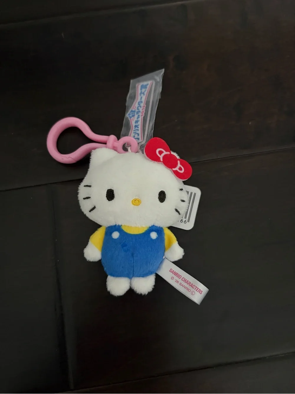Sanrio Hello Kitty Plush Keychain - White, Blue, Yellow, Pink, Red